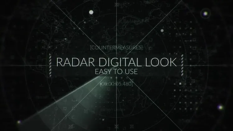 活力创意的军用雷达标题像素设计精选AE模板