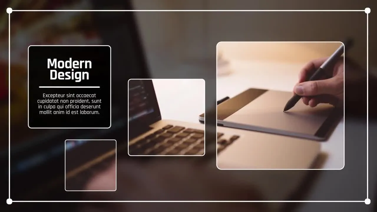 简洁动态动画弹跳方块开场像素设计精选AE模板