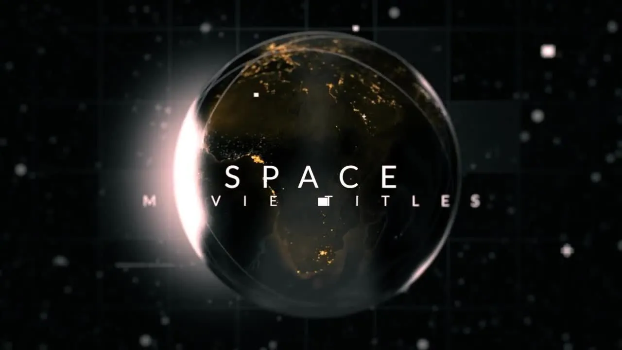 太空电影标题像素设计精选AE模板