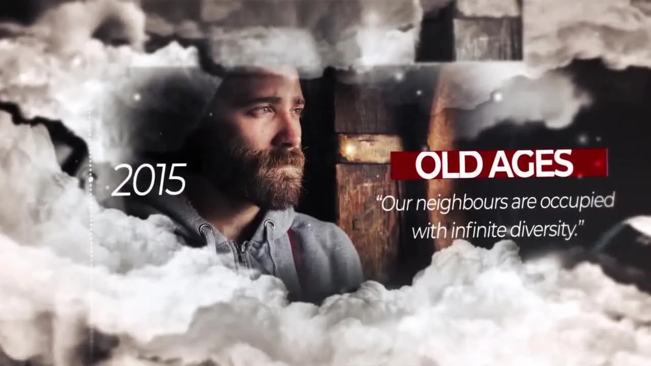 缓慢的历史幻灯片动画像素设计精选AE模板