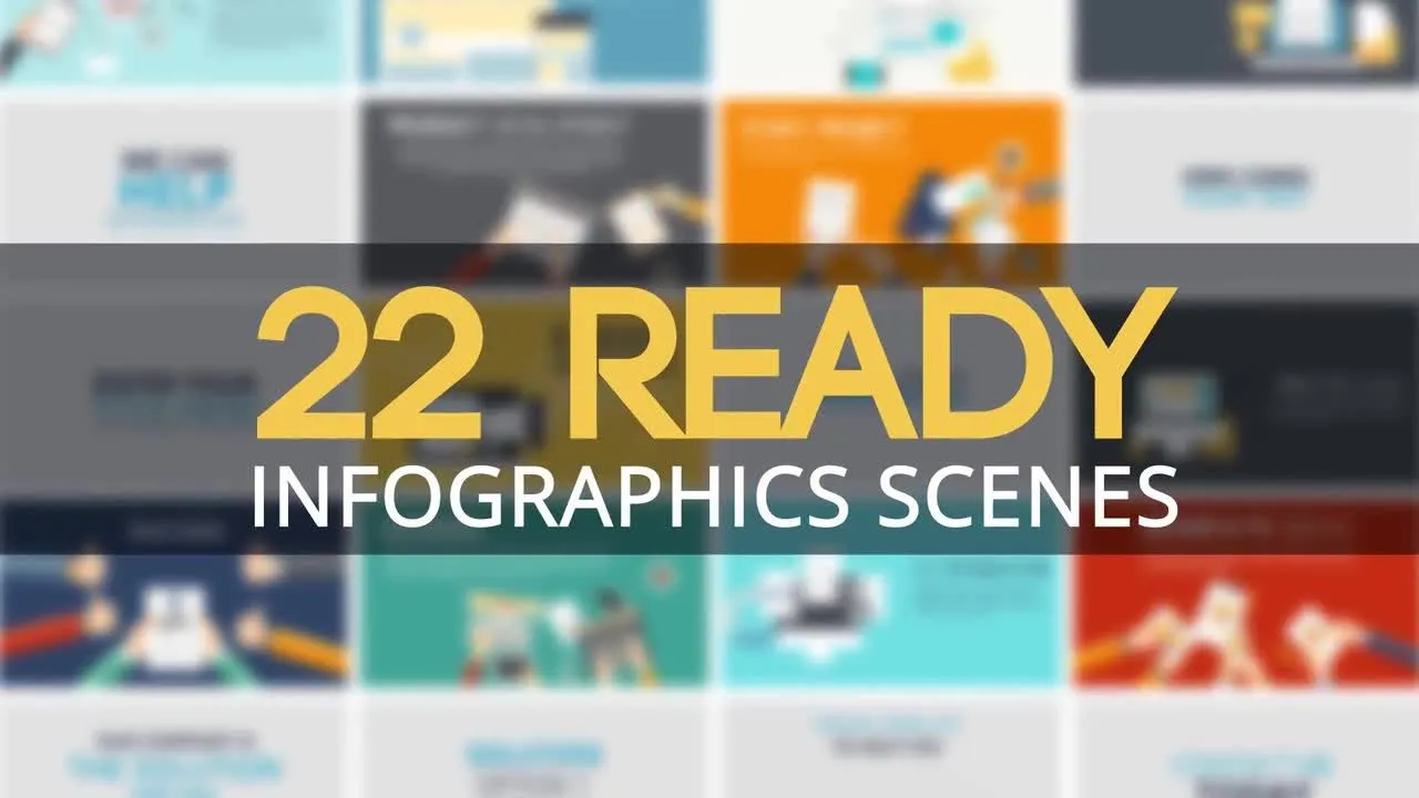 模块化结构的解释器促销包像素设计精选AE模板