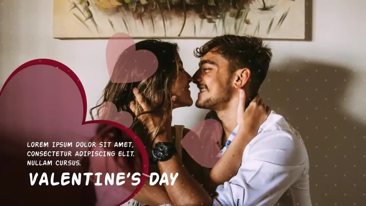 浪漫的情人节纪念照片展示像素设计精选AE模板