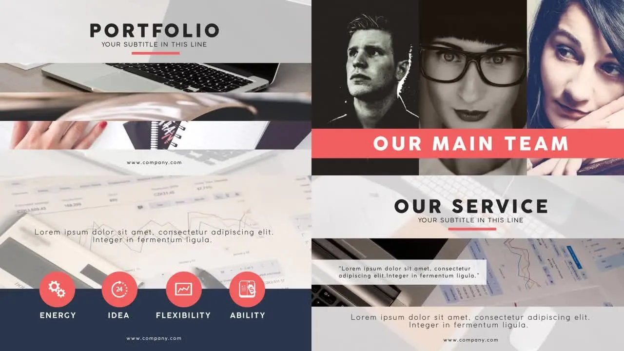 企业商务演示开场白像素设计精选AE模板