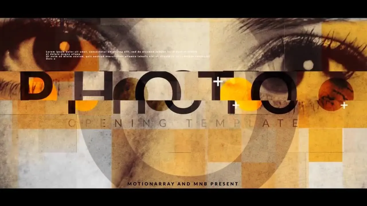 缓慢的电影动画照片开启像素设计精选AE模板