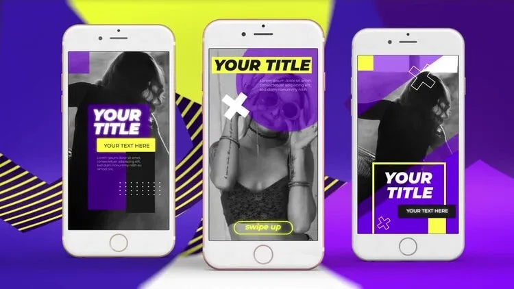 独特精美的Instagram故事动画像素设计精选AE模板