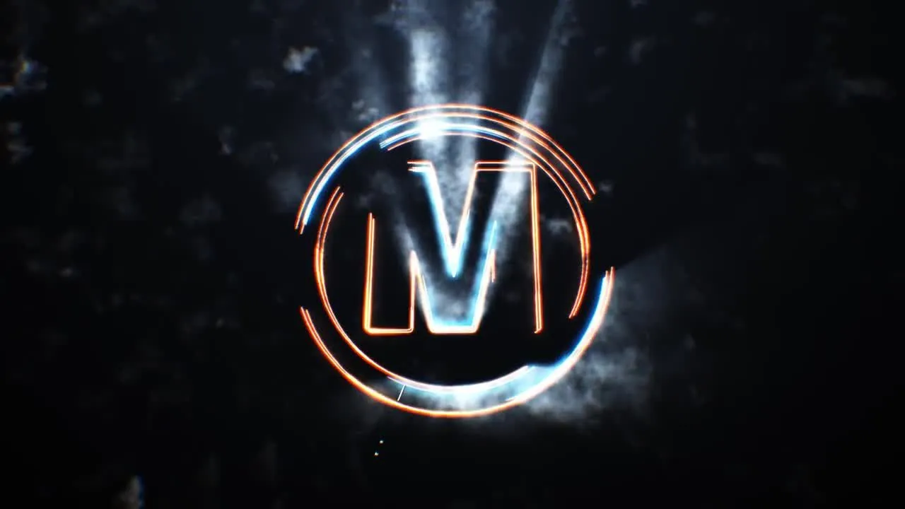 史诗级黑暗背景光线logo展示像素设计精选AE模板