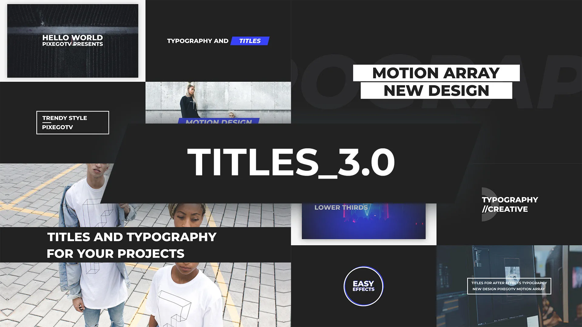 标题v3.0 /版式包像素设计精选AE模板