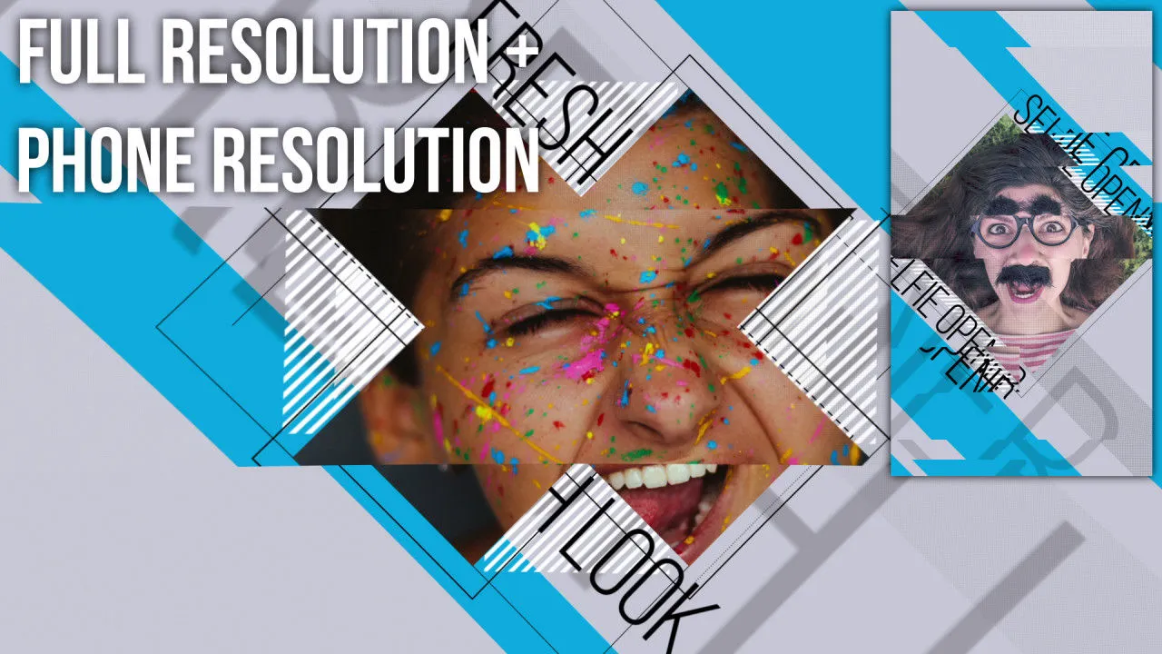 Instagram启动宣传介绍像素设计精选AE模板