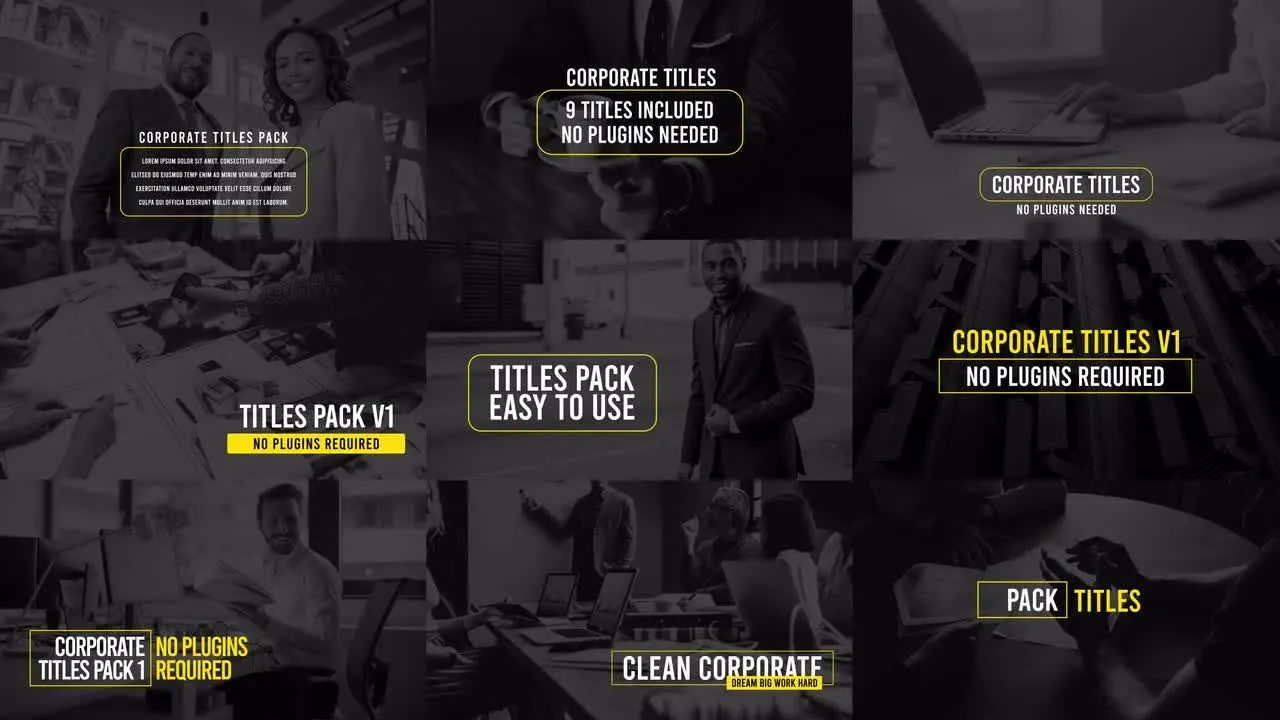 9个公司名标题动画像素设计精选AE模板