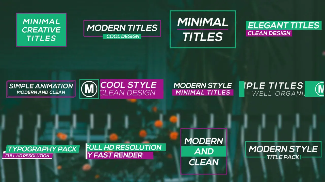 清晰的全屏标题动画影视广告像素设计精选AE模板