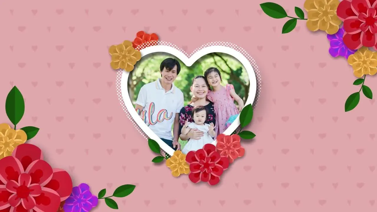 母亲节动画幻灯片像素设计精选AE模板