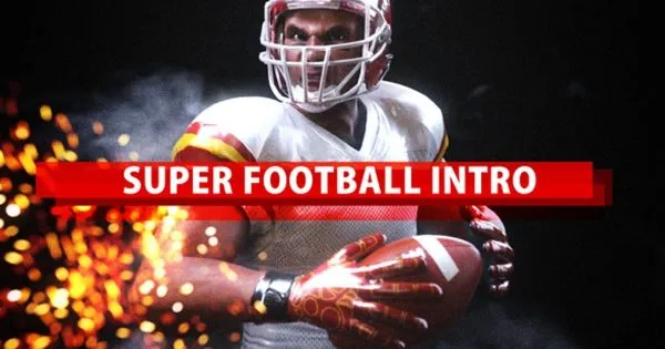 超级美式足球橄榄球体育竞技节目片头像素设计精选AE模板 Super Football Intro