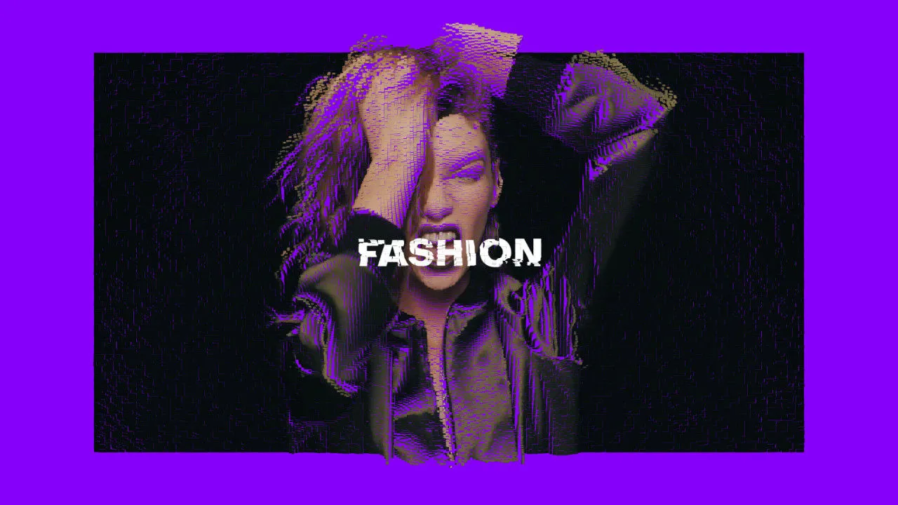 时尚前卫毛刺介绍像素设计精选AE模板