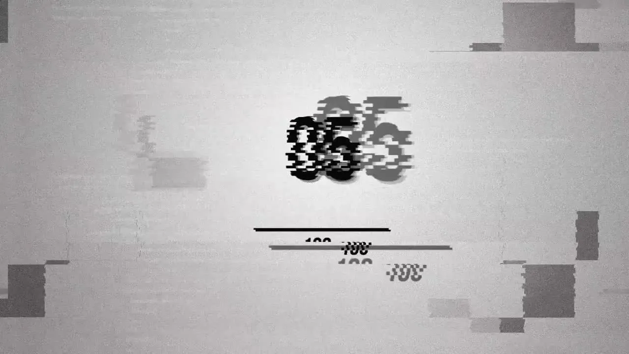 小故障新标志黑色像素设计精选AE模板