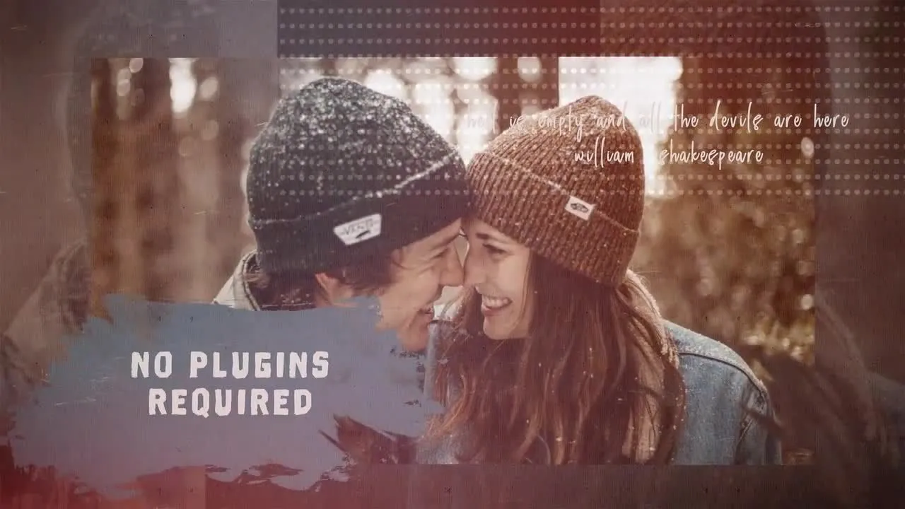 婚礼浪漫情感启发幻灯片像素设计精选AE模板