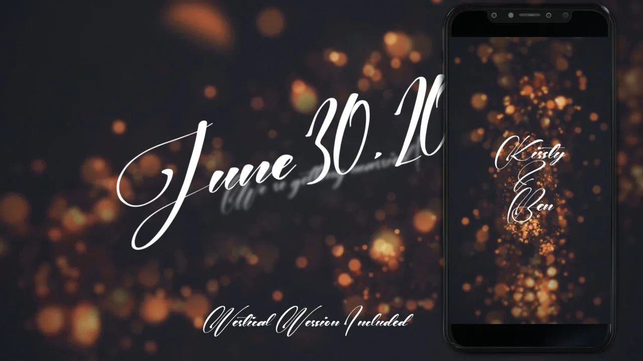 华丽设计的婚礼日期请柬像素设计精选AE模板