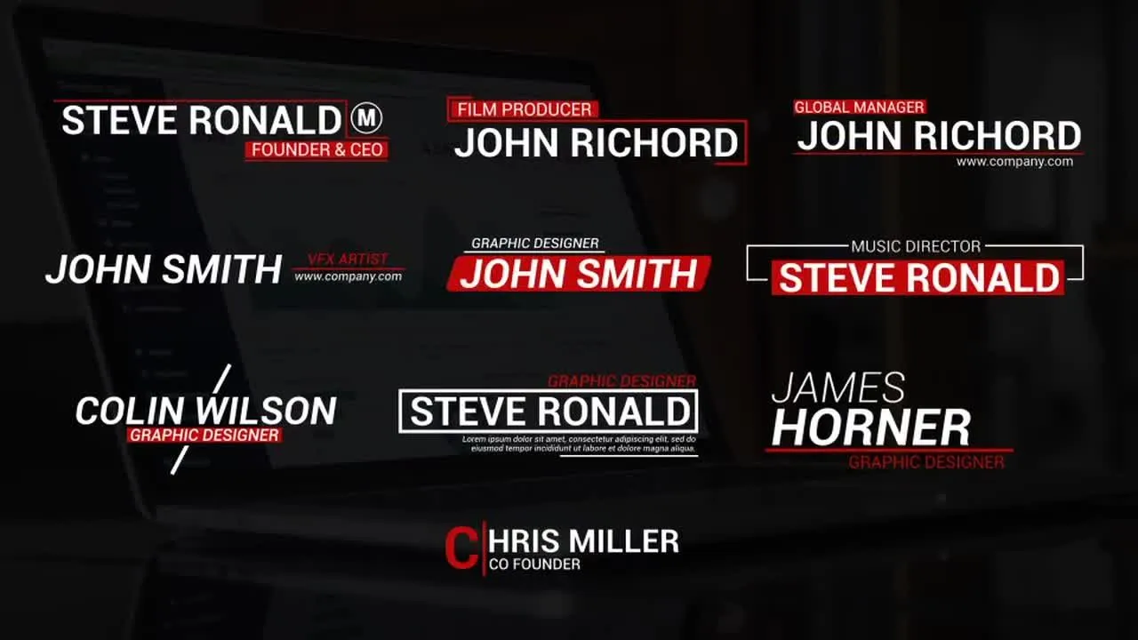 10个下三分之一企业全屏标题像素设计精选AE模板