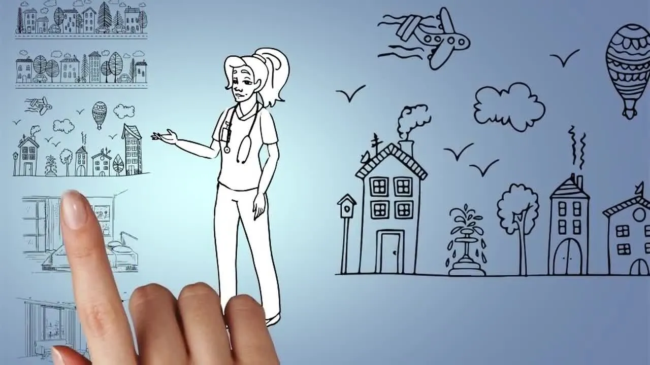 年轻女医生漫画人物产品介绍像素设计精选AE模板