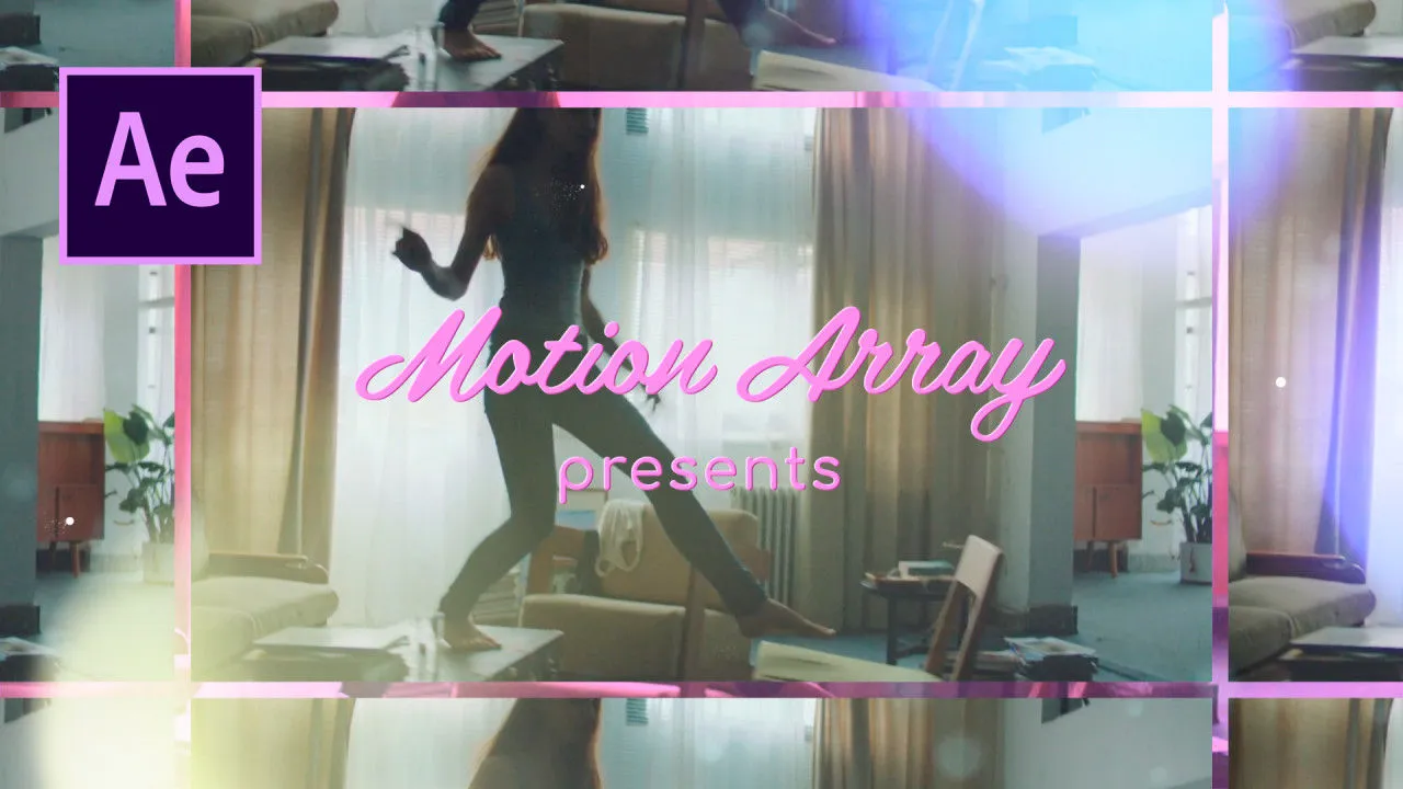 短开灯时尚动画幻灯片广告像素设计精选AE模板