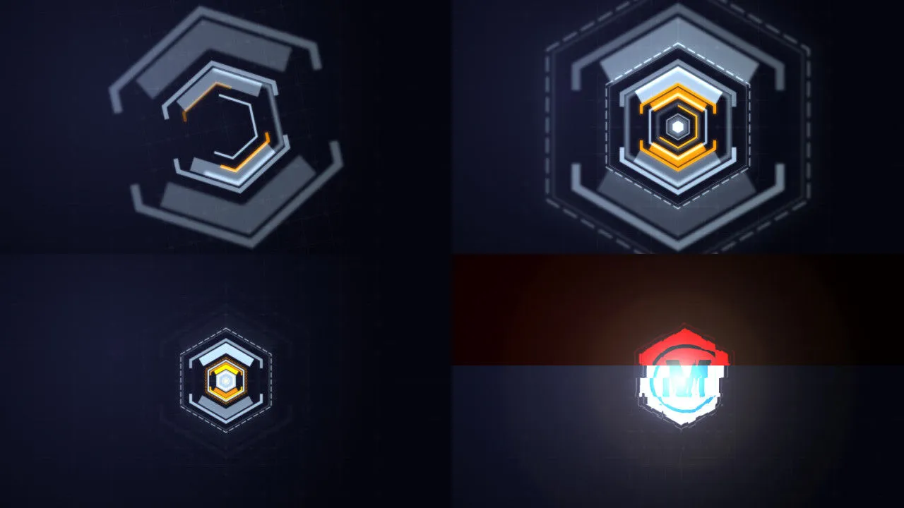 时尚未来派故障开启者视频介绍像素设计精选AE模板