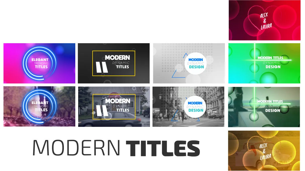 现代广告标题像素设计精选AE模板