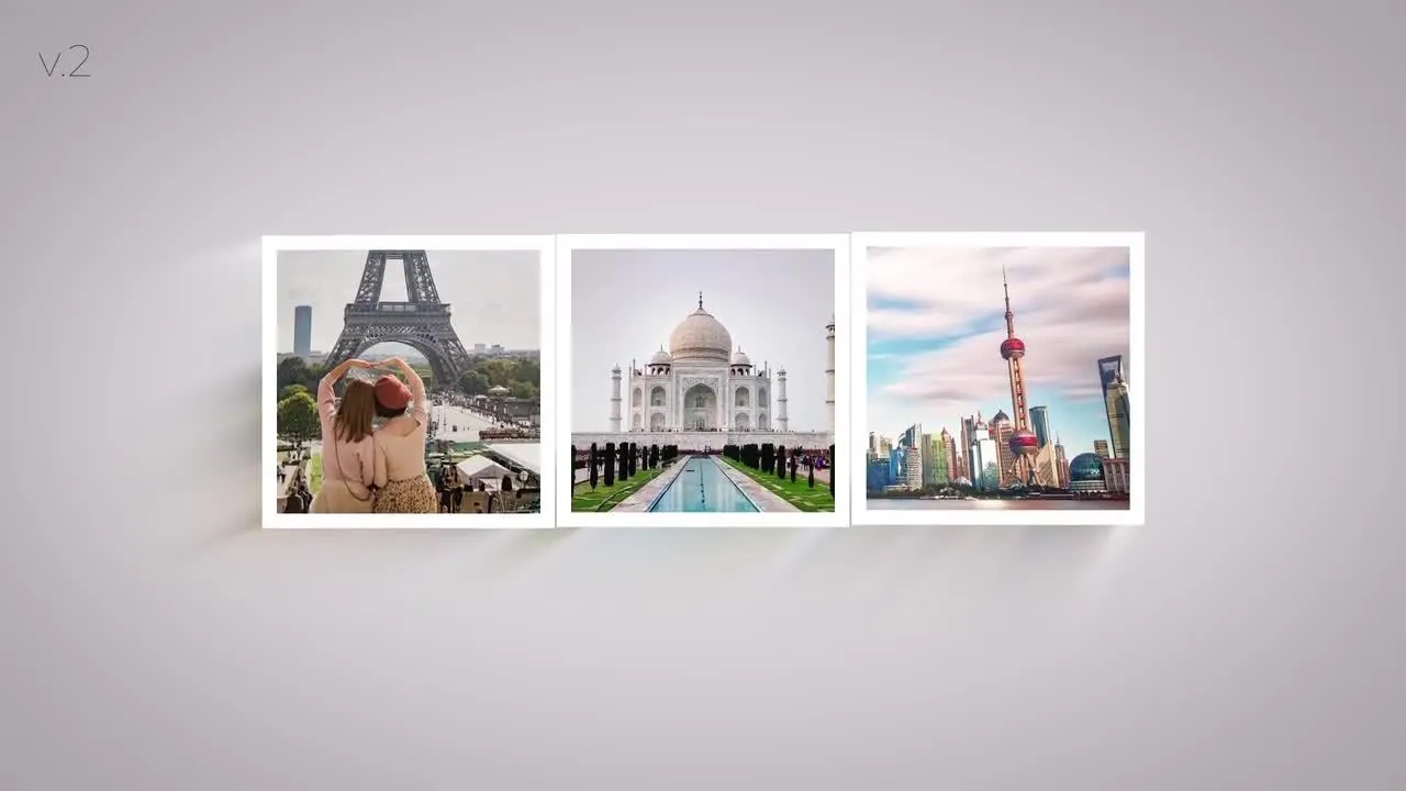 最小照片标志像素设计精选AE模板