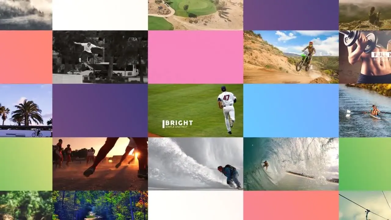 有节奏的运动转场过渡像素设计精选AE模板