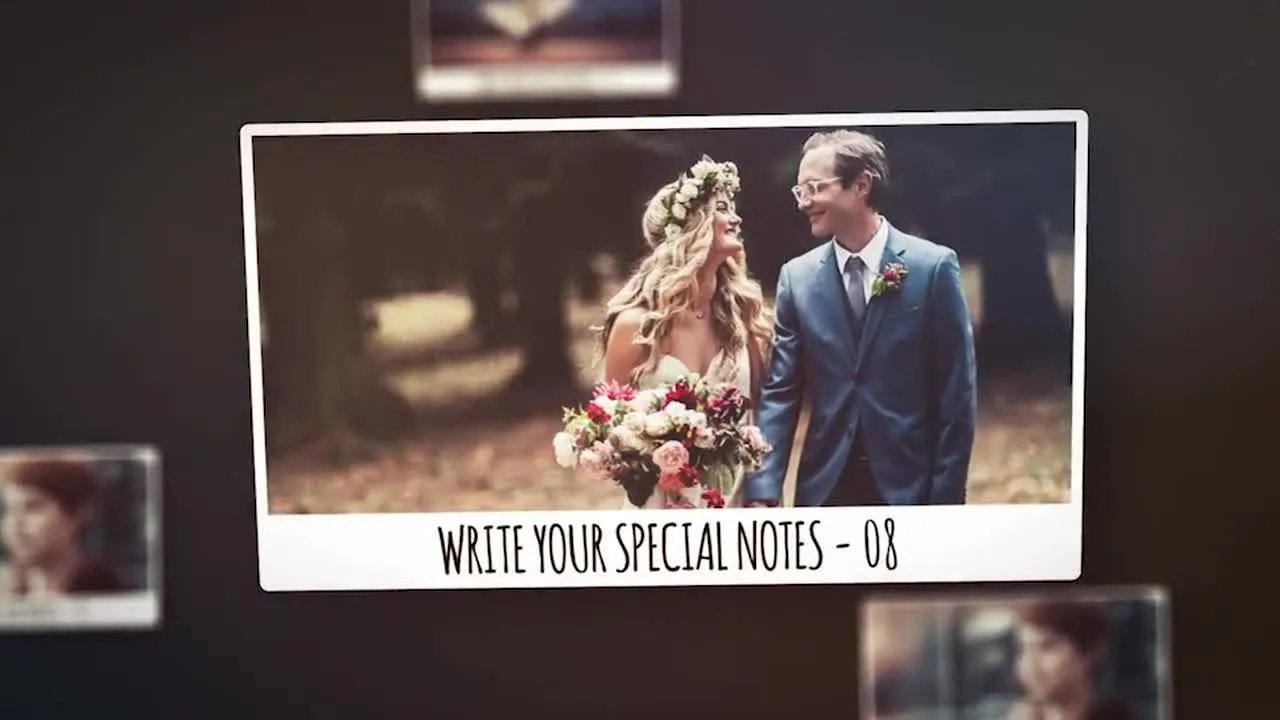 慢速照片幻灯片像素设计精选AE模板