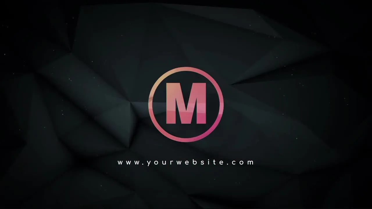 时尚外观的多边形切片徽标像素设计精选AE模板