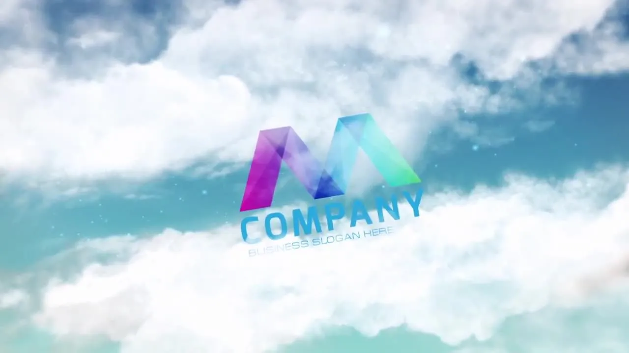 明亮的天空简介显示文字照片像素设计精选AE模板