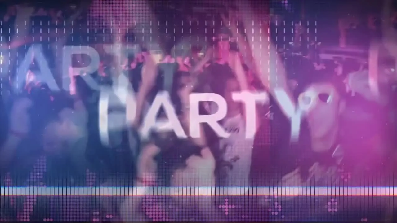 聚会开场视频特效现代文字标题像素设计精选AE模板