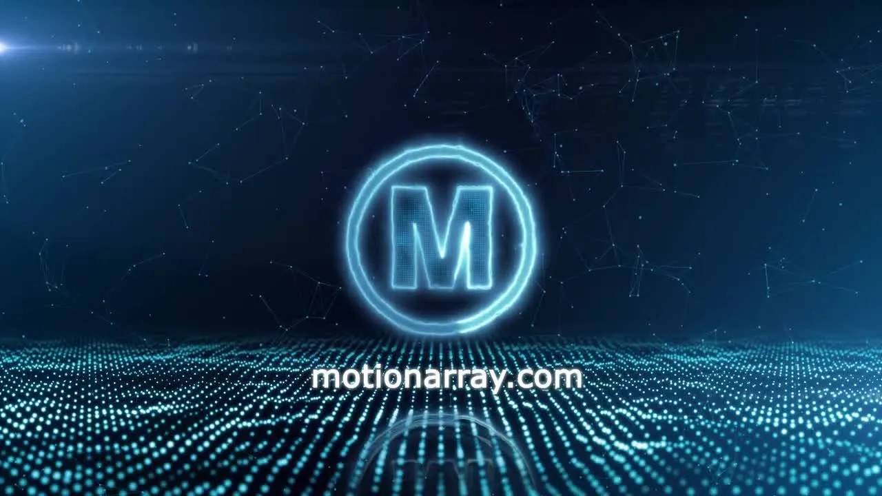 能源徽标显示像素设计精选AE模板