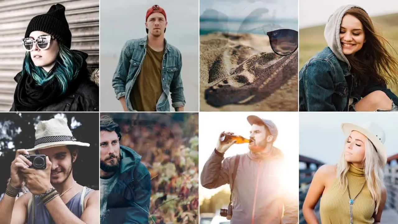 简单干净时尚的照片幻灯片像素设计精选AE模板