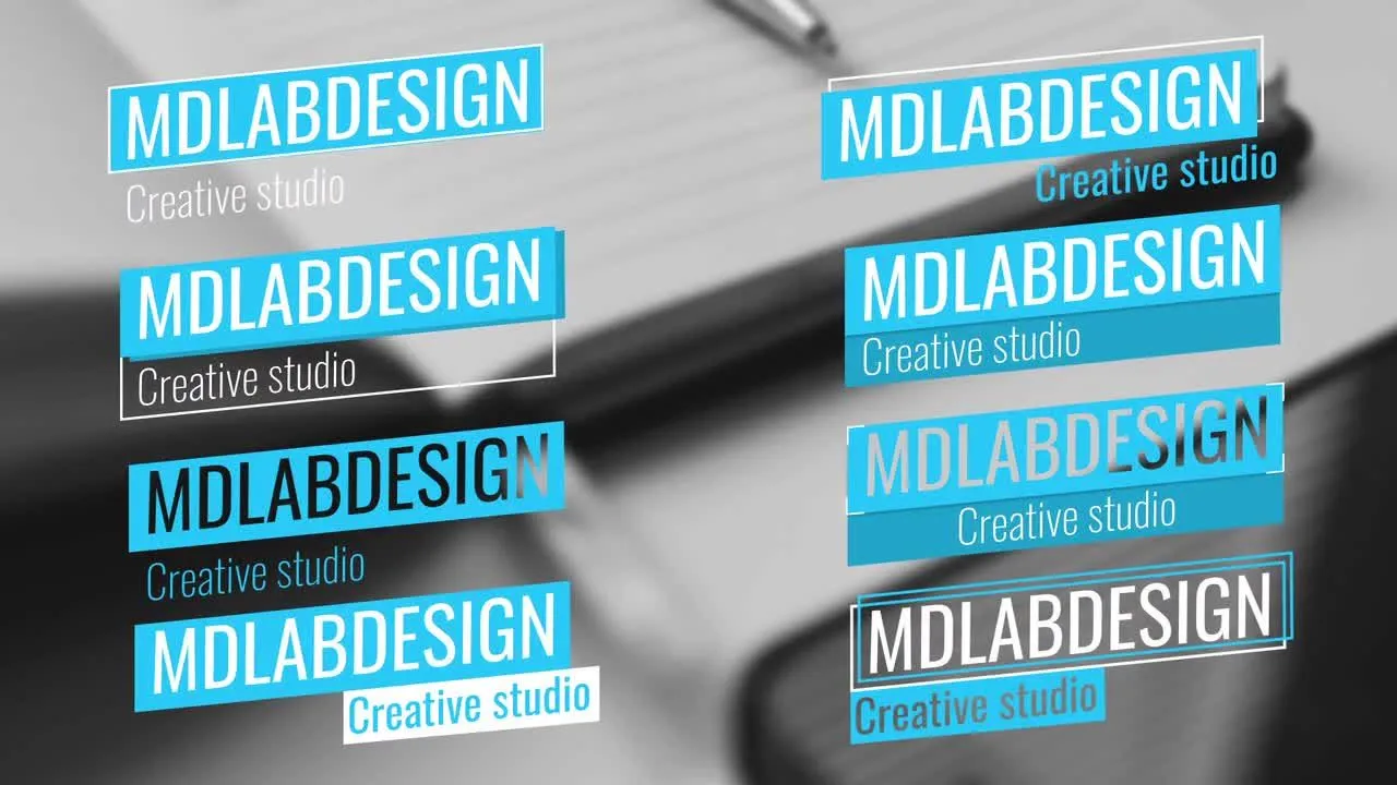 8个彩色商务风格标题字幕动画特效像素设计精选AE模板