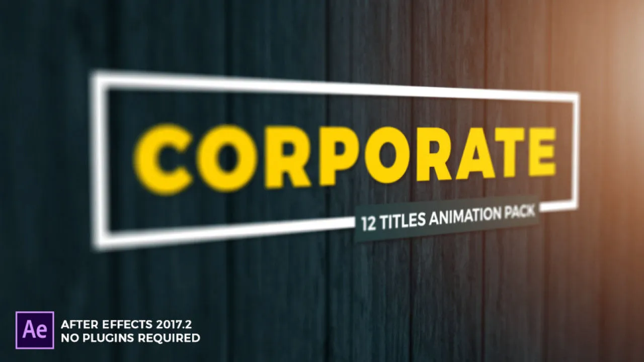 12个企业标题像素设计精选AE模板