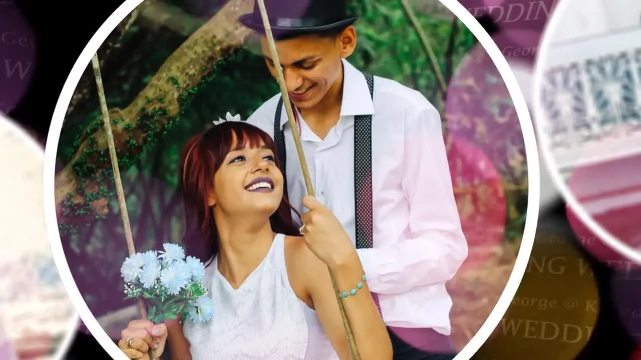 美观且优雅的婚礼散景动画像素设计精选AE模板