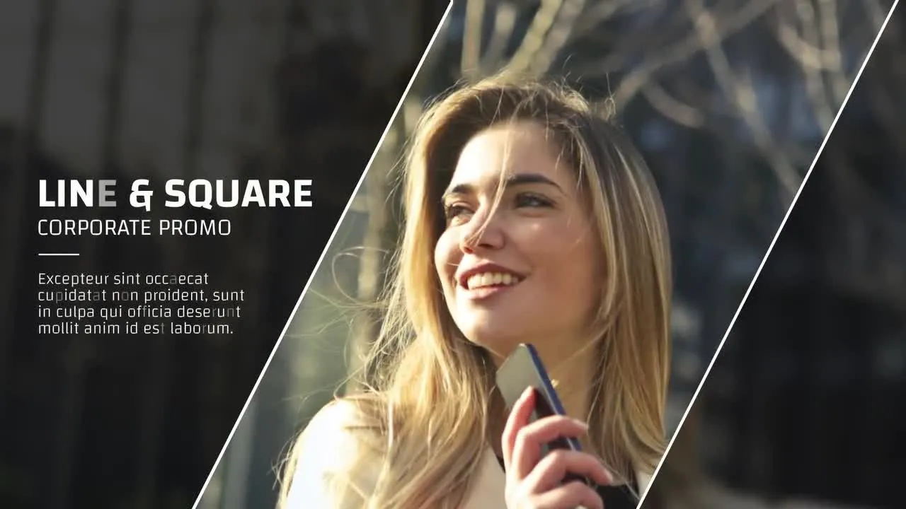 现代简约的广场企业宣传像素设计精选AE模板