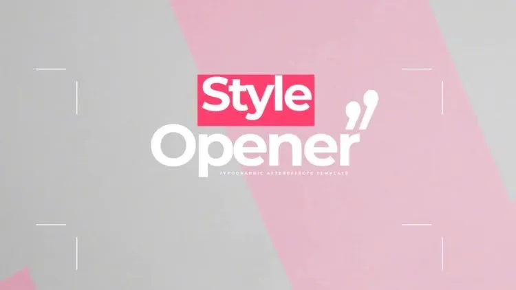 时尚风格开启者动画展示像素设计精选AE模板