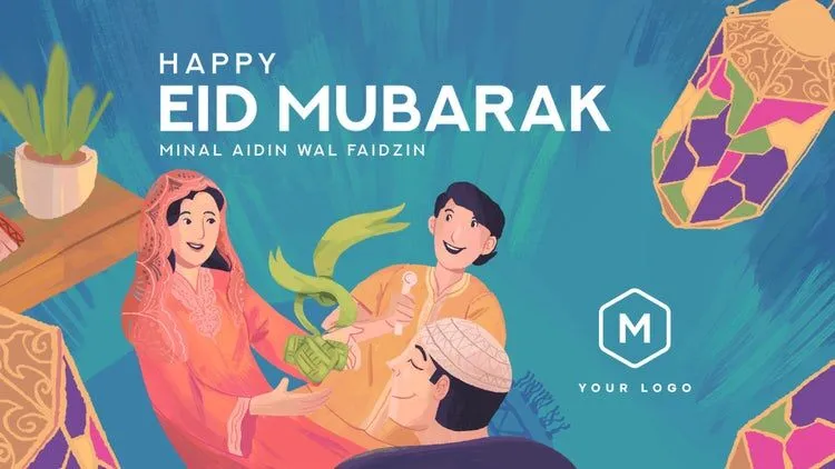 时尚精美的开斋节穆巴拉克像素设计精选AE模板