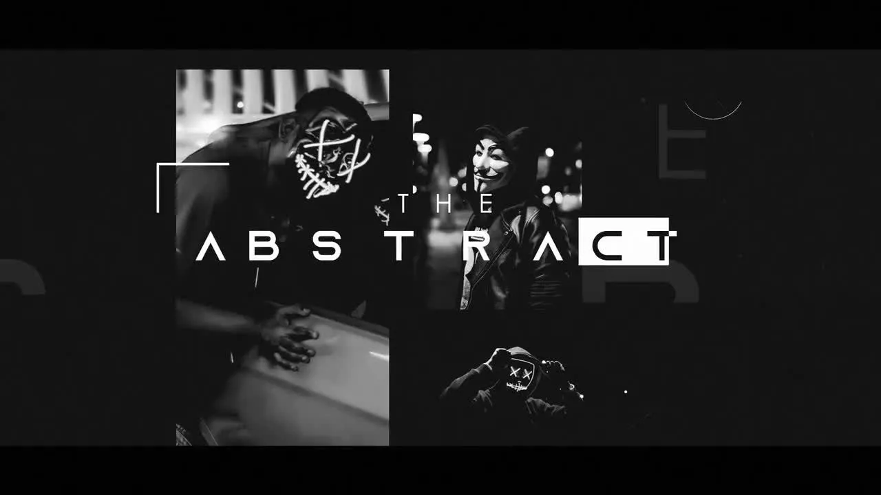 黑白设计的恐怖视频商业促销活动像素设计精选AE模板