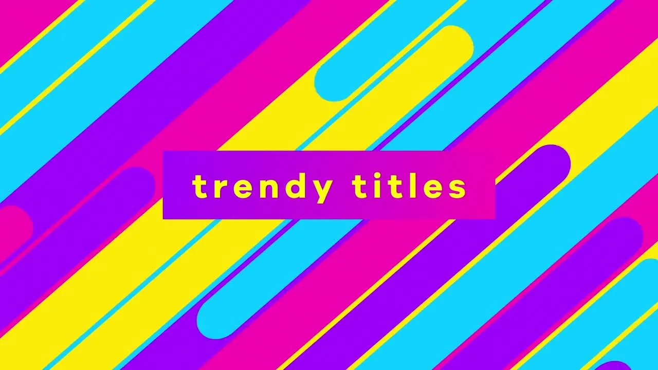 5个活跃的流行全屏标题像素设计精选AE模板