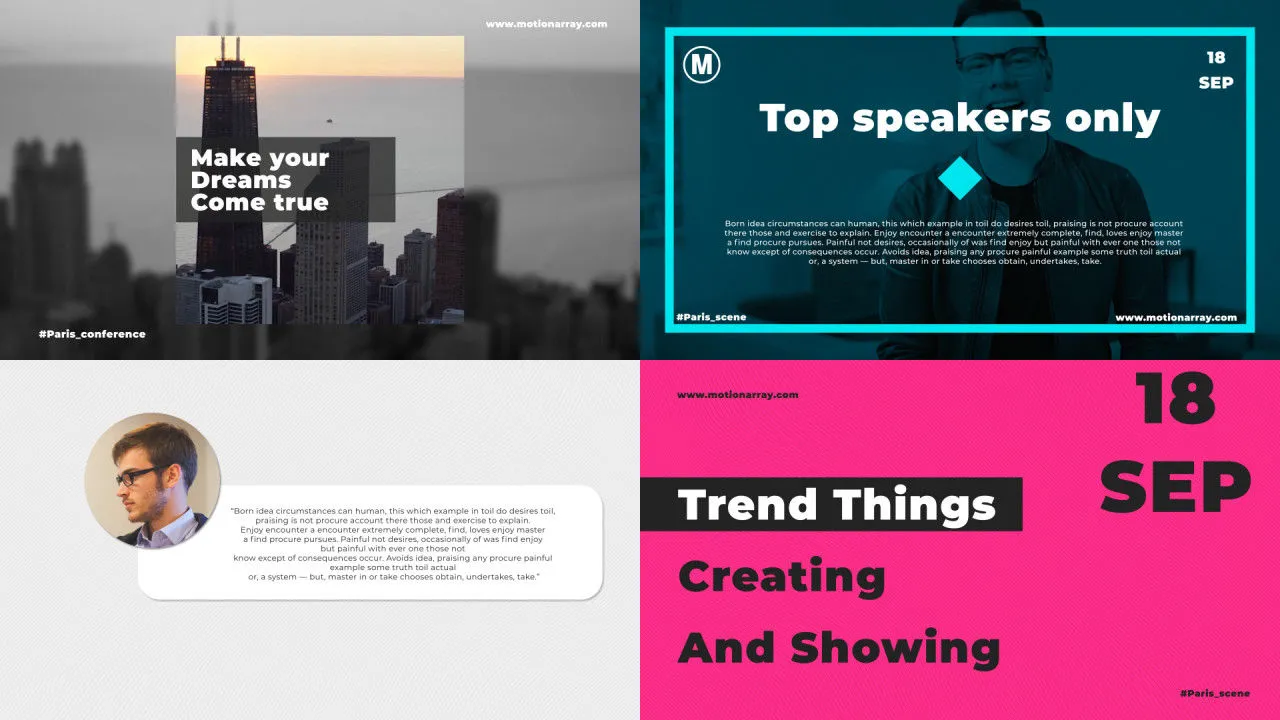 时尚设计的快速动态动画促销排版像素设计精选AE模板