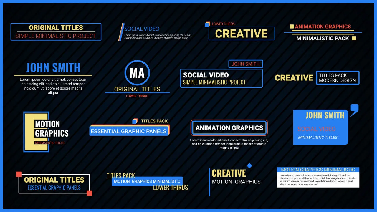 16个低三分之二创意标题动画像素设计精选AE模板