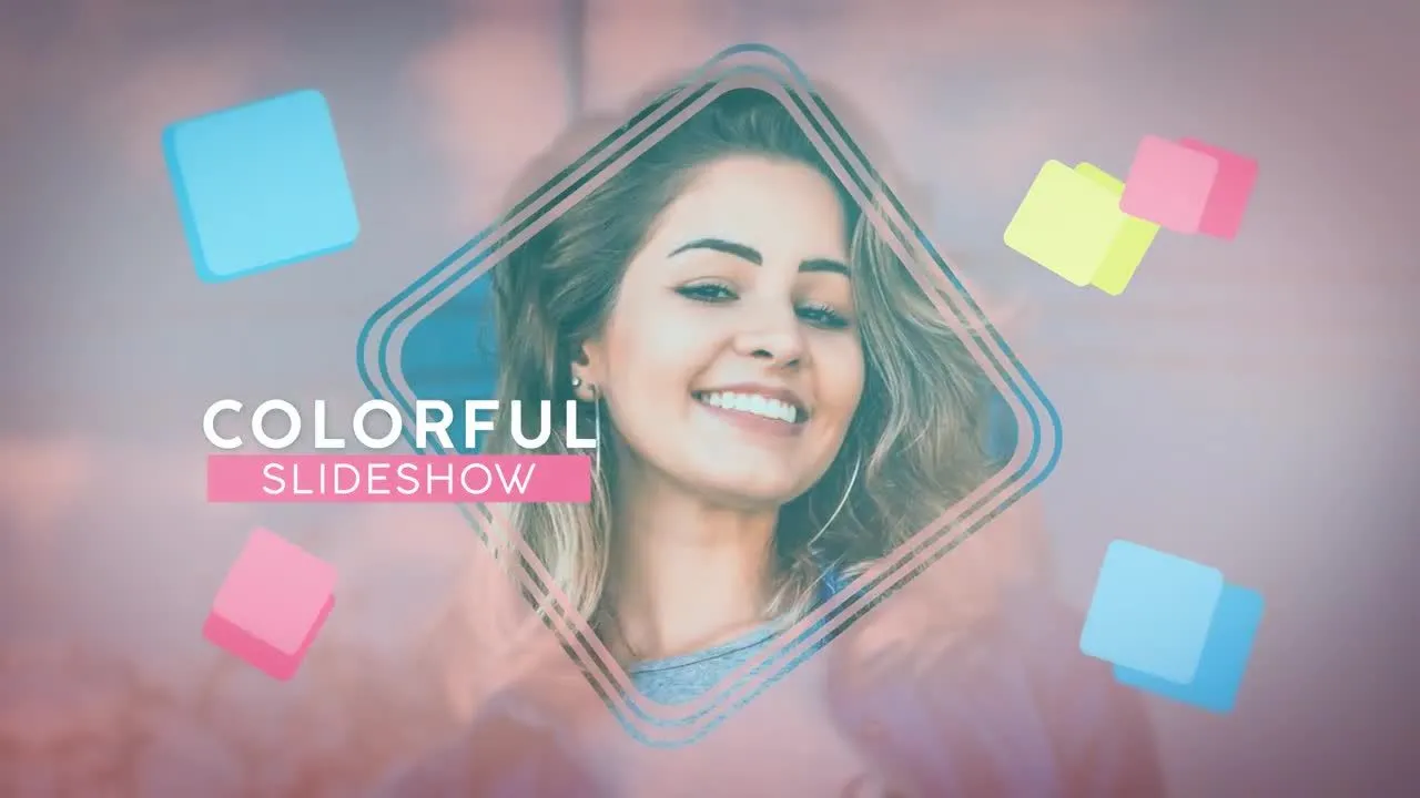 中国风彩色水墨晕开图文展示动画像素设计精选AE模板