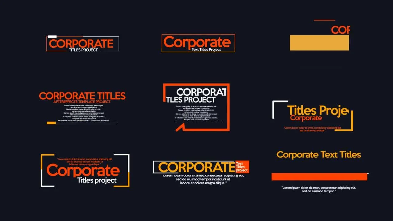 简洁引用文字文本标题展示像素设计精选AE模板