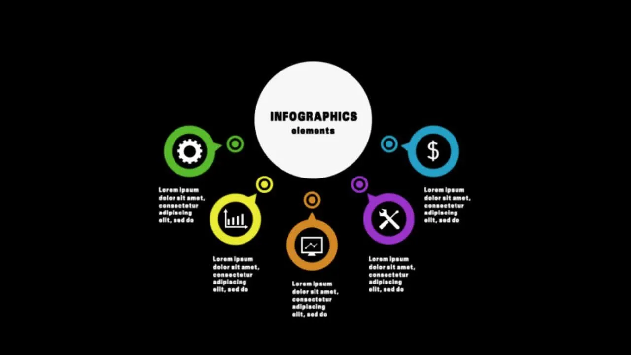 5个信息图表元素像素设计精选AE模板