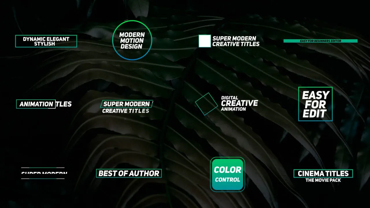 12个独特设计的全屏标题像素设计精选AE模板