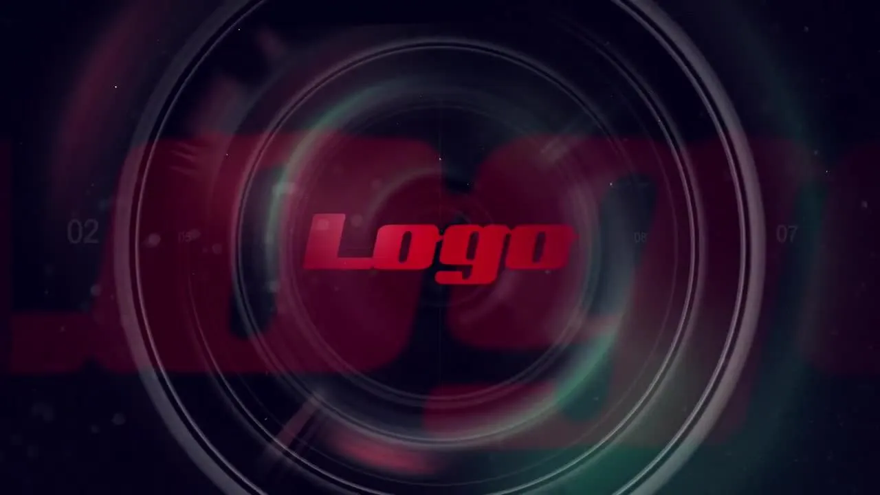 精美动画设计的镜头徽标显示像素设计精选AE模板