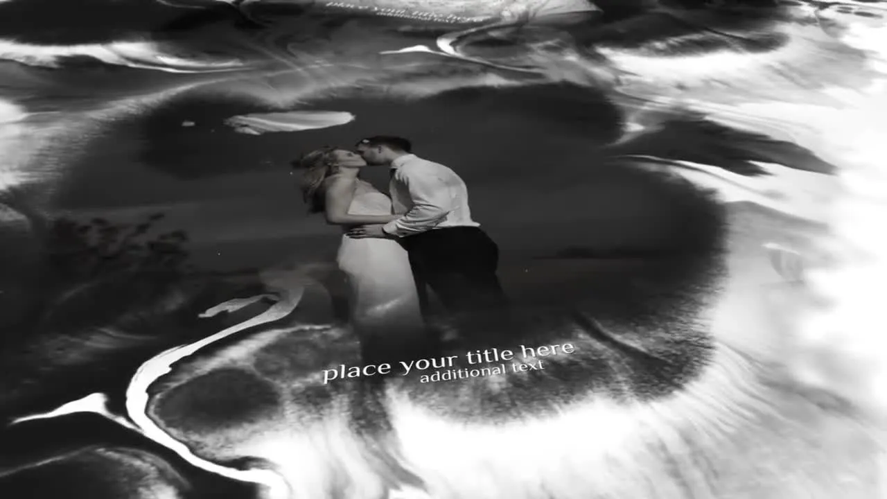 水彩墨水幻灯片展示照片像素设计精选AE模板