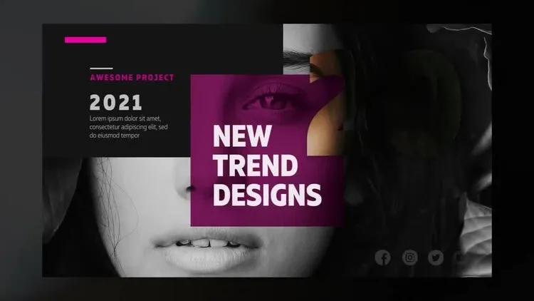 简洁时尚的设计宣传片像素设计精选AE模板